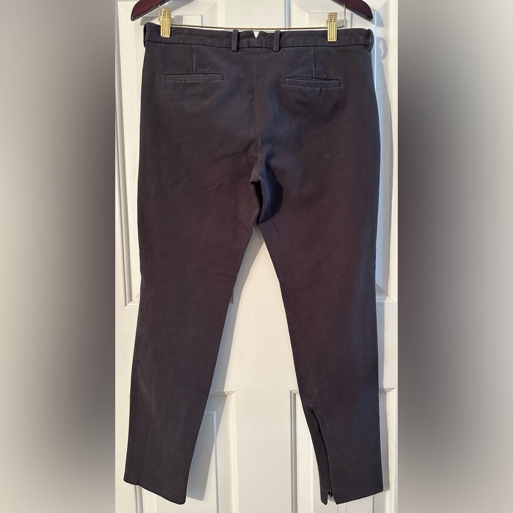 LORO PIANA 46 Made Italy Old Money Luxury Gray Riding Pant Ankle Zips French Fly - Picture 2 of 16